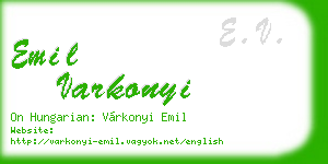 emil varkonyi business card